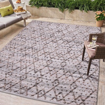 PEQURA Multicolor Jute Area Rug(5 ft,  X 8 ft, Abstract)