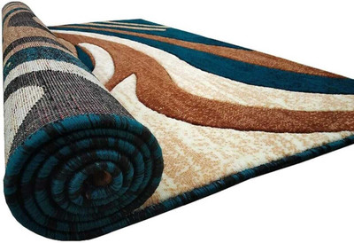 HassanCarpet 152 cm  X 200 cm Silk Carpet(Rectangle, Blue, Gold)