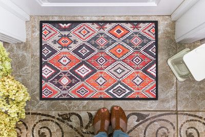 AAZEEM Maroon Velvet Area Rug(1 ft,  X 2 ft, Rectangle)