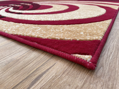 Shag Weaving Maroon Wool Carpet(90 cm,  X 150 cm, Rectangle)