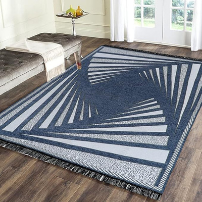 RADECOR Grey Chenille Carpet(152 cm,  X 213 cm, Rectangle)