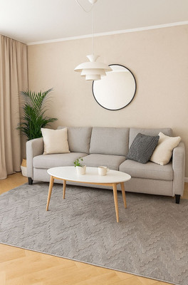 IP FASHION 180 cm  X 240 cm Polyester Carpet(Rectangle, Grey)