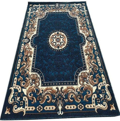 IP FASHION 155 cm  X 200 cm Polyester Carpet(Rectangle, Blue)
