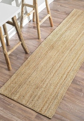 Radha Rani Beige Jute Runner(60 cm,  X 182 cm, Square)