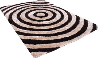 Woolpik Brown Polyester Carpet(5 cm,  X 7 cm, Rectangle)
