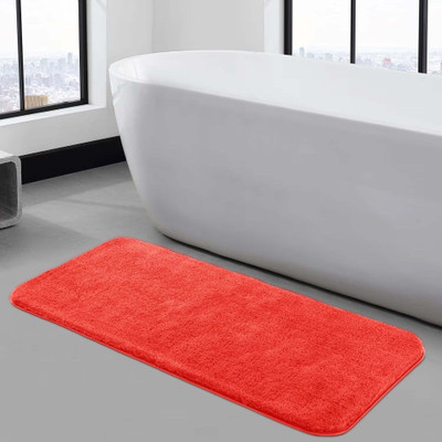 Choggli 40 cm  X 120 cm Cotton Carpet(Rectangle, Red)