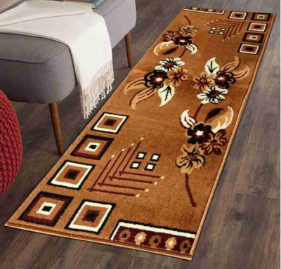 IP FASHION 45 cm  X 155 cm Polyester Runner(Rectangle, Gold, White)