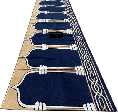 Shag Weaving Carpet 120 cm  X 2400 cm Acrylic Carpet(Rectangle, Dark Blue)