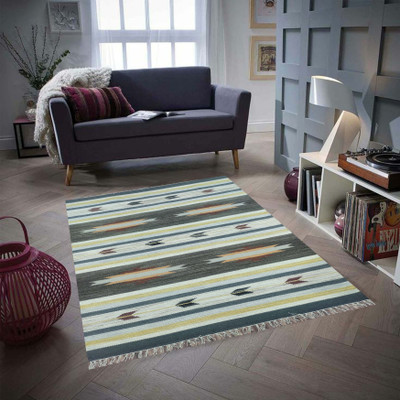 Prashia Collection Multicolor Wool Carpet(120 cm,  X 180 cm, Rectangle)