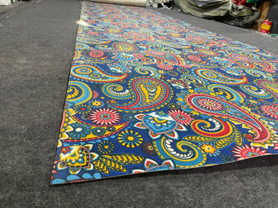 Shag Weaving 150 cm  X 600 cm Polypropylene Carpet(Rectangle, Multicolor)