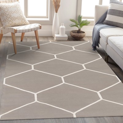 Surya Living Beige Cotton Carpet(152 cm,  X 244 cm, Rectangle)