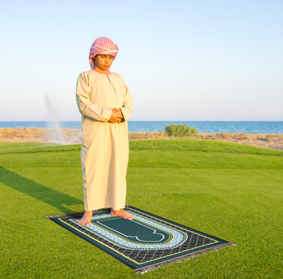 AAZEEM Green Velvet Area Rug(4 ft,  X 2 ft, Rectangle)