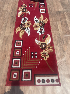 Shag Weaving Red Acrylic Carpet(1.8 ft,  X 4.9 ft, Rectangle)