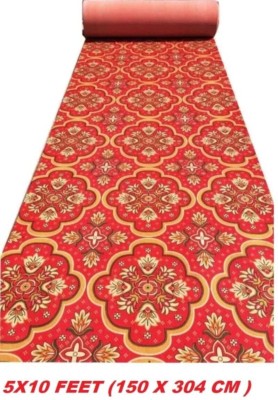 Scarpet Red Synthetic Carpet(152 cm,  X 304 cm, Rectangle)