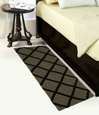 Woolpik Blue Polyester Runner(2 ft,  X 5 ft, Rectangle)