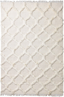Decordec Beige Wool Carpet(5 ft,  X 8 ft, Rectangle)