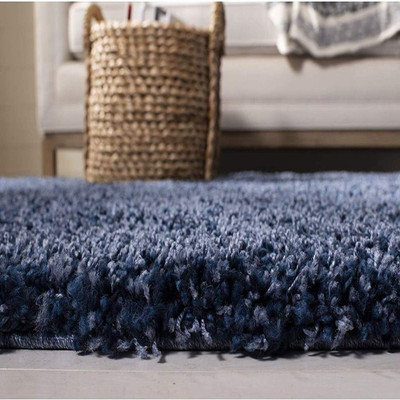 Acarpet Blue Polyester Carpet(3 ft,  X 5 ft, Rectangle)
