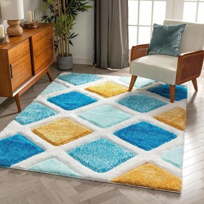 AYAT FATIMA CARPET Multicolor Polyester Carpet(3 cm,  X 5 cm, Rectangle)