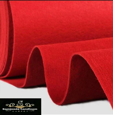 Samjeeda Handloom carpets Red Synthetic Carpet(5 feet,  X 8 feet, Rectangle)