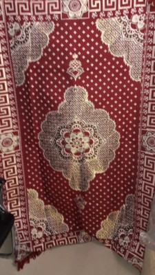 SHORAKACARPETS Red Silk, Synthetic, Cotton Carpet(7 ft,  X 5 ft, Rectangle)