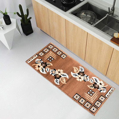 SM Handloom CARPET Gold Silk Runner(2 ft,  X 5 ft, Rectangle)