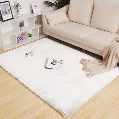 Ra handloom carpet White Polyester Carpet(120 cm,  X 180 cm, Rectangle)