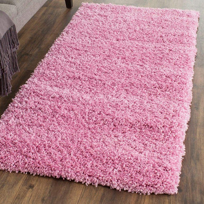BhCarpet Pink Polyester Carpet(2 ft,  X 3 ft, Rectangle)