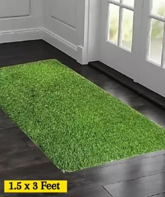 Worthful Creations Artificial Grass Door Mat(Green, Free)