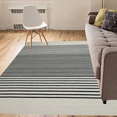 MRIC White Wool, Cotton Carpet(5 cm,  X 8 cm, Rectangle)