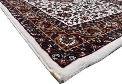 Acarpet White Silk Carpet(2 ft,  X 6 ft, Rectangle)