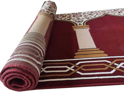 Ra handloom carpet Red Acrylic Carpet(120 cm,  X 720 cm, Rectangle)
