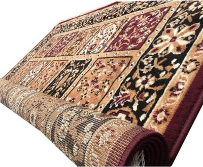 Samjeeda Handloom carpets Brown Acrylic Carpet(5 cm,  X 7 cm, Rectangle)