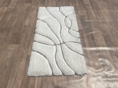 HR CARPET White Polyester Carpet(2 ft.,  X 5 ft., Rectangle)