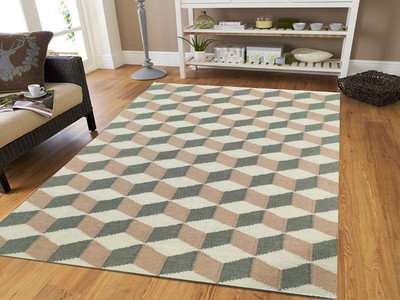 Prashia Collection Orange Wool Carpet(120 cm,  X 180 cm, Rectangle)