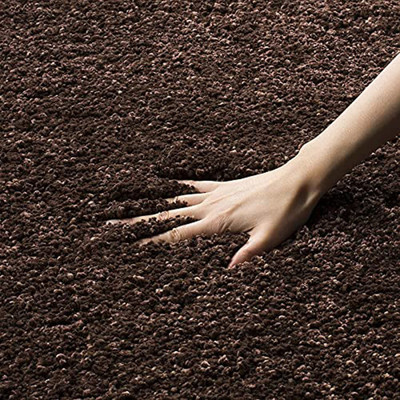 Acarpet Brown Polyester Carpet(4 ft,  X 6 ft, Rectangle)