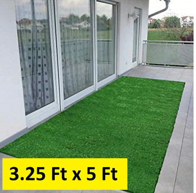 COMFY HOME PP (Polypropylene), Artificial Grass Floor Mat(Green, Medium)