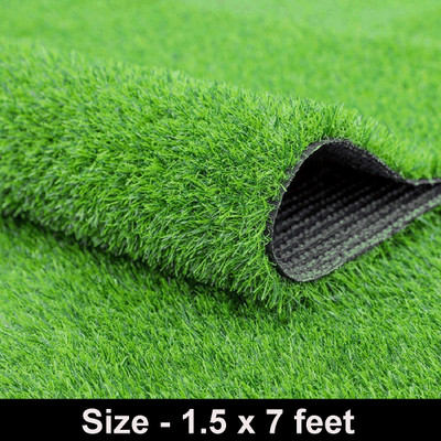 Freshfromloom Green Polypropylene Carpet(1.5 ft,  X 7 ft, Rectangle)