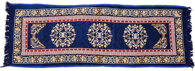 YOURUG Blue Chenille Runner(2 cm,  X 7 cm, Rectangle)