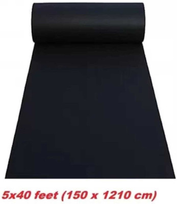Samjeeda Handloom carpets Black Acrylic Carpet(150 cm,  X 1200 cm, Rectangle)