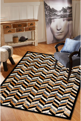 MODEFE Brown, Beige Nylon Carpet(152 cm,  X 213 cm, Rectangle)