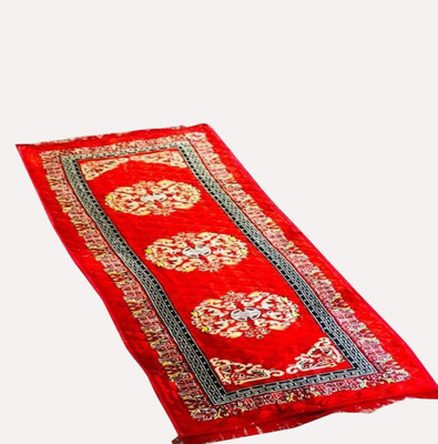 YOURUG Red Chenille Carpet(2 cm,  X 6.2 cm, Rectangle)