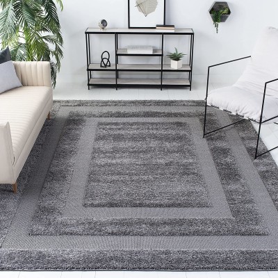 Stylocasa Grey Polyester Carpet(3 ft,  X 5 ft, Rectangle)