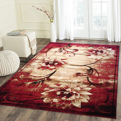 Anabia Red Silk Carpet(5 ft,  X 7 ft, Rectangle)