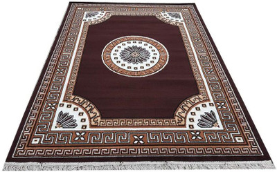 Anabia Brown, Multicolor Silk Carpet(5 ft,  X 7 ft, Rectangle)