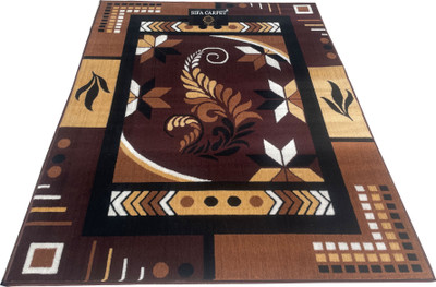 Shag Weaving Red Silk Carpet(6 ft,  X 8 ft, Rectangle)
