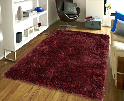 Saral Home Maroon Polyester Carpet(180 cm,  X 270 cm, Rectangle)