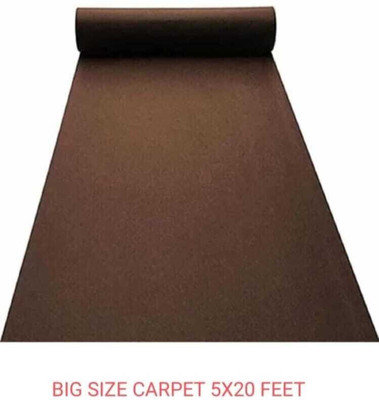 Ra handloom carpet Brown Synthetic Carpet(152 cm,  X 609 cm, Rectangle)