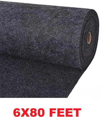 KAYNAT CARPET Grey, Black Nylon Carpet(180 cm,  X 2400 cm, Rectangle)