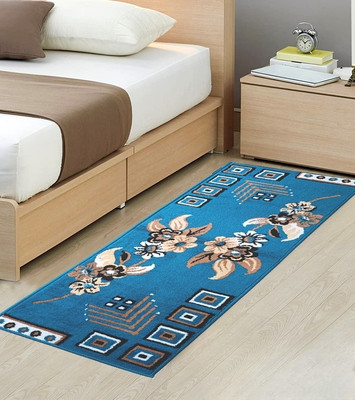 CHAUDHARYCARPET 50 cm  X 150 cm Acrylic Runner(Rectangle, Blue)