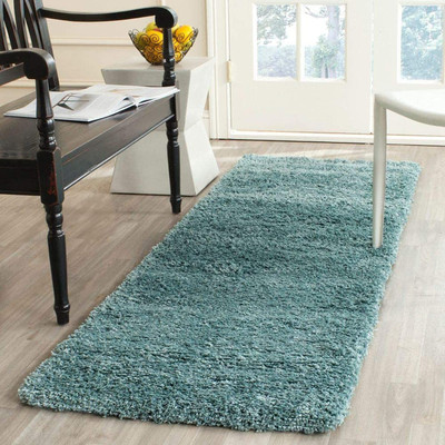 Shag Weaving Light Blue Polyester Area Rug(2 ft,  X 4 ft, Rectangle)
